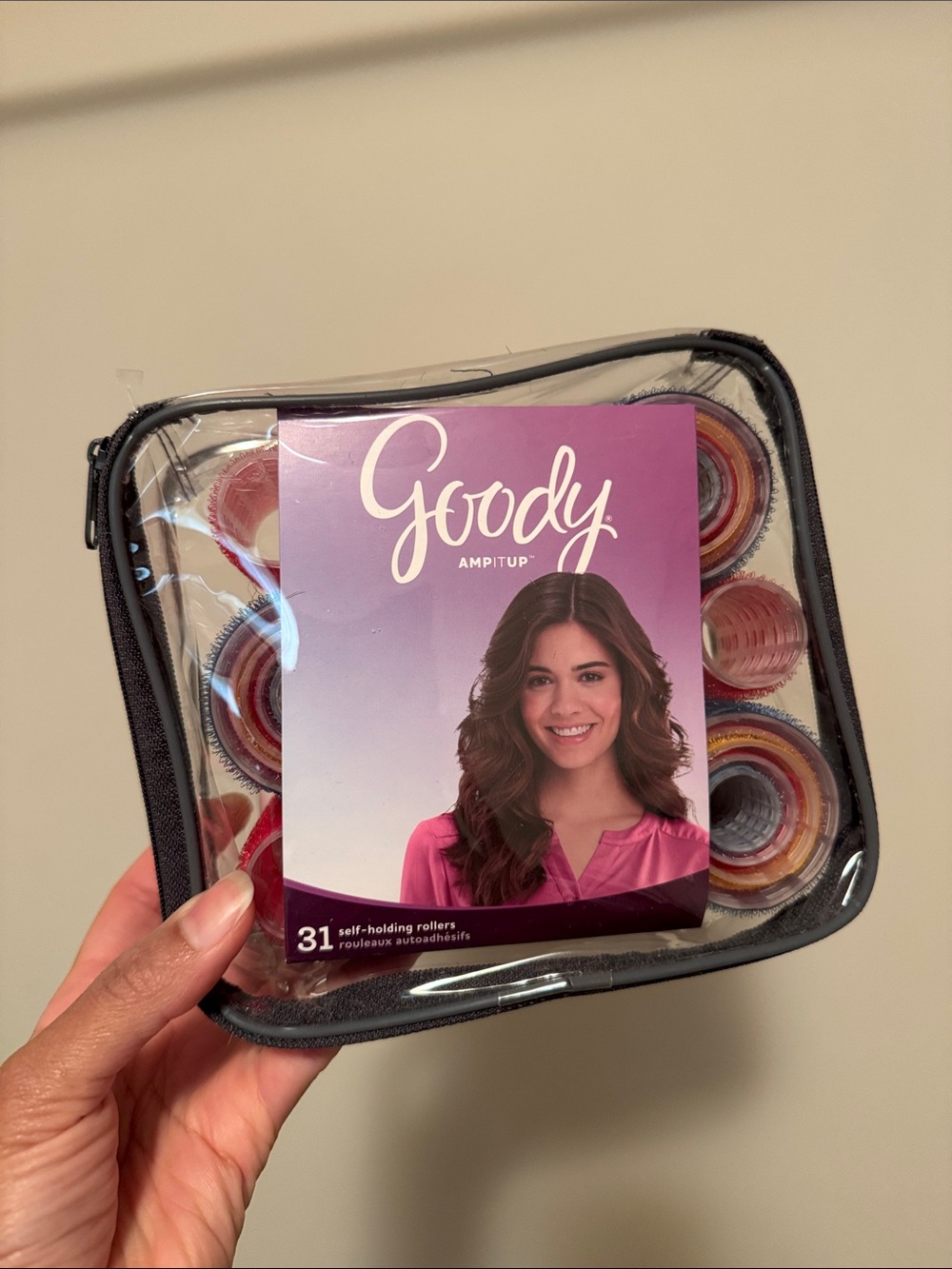 Goody Amp It Up Pink Self-Holding Hair Rollers - 31 Pack